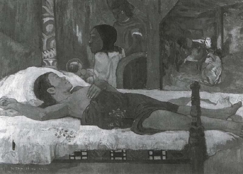 Paul Gauguin Die Geburt-Te Tamari no atua oil painting image